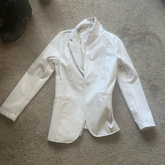 splendid beige vegan leather jacket - Picture 1 of 4